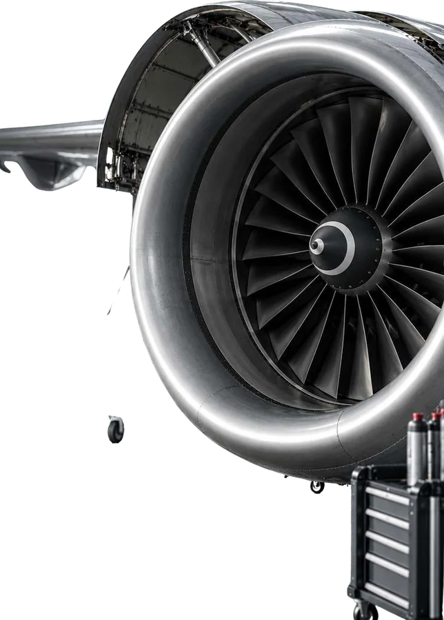 Turbofan engine with cowling open