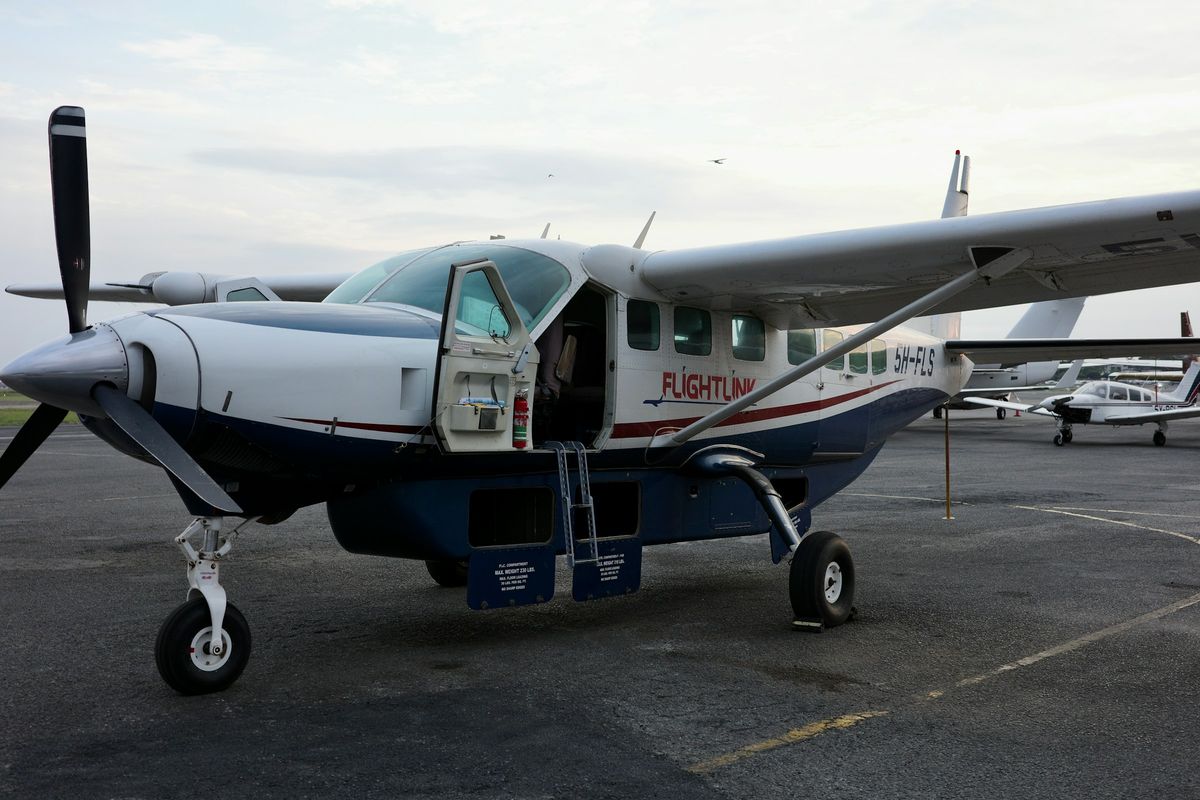 Light aircraft on an apron